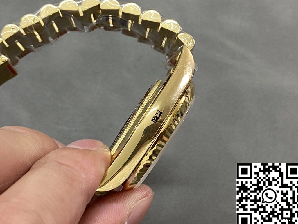 M228238-0005 Steel Rolex Day Dial Date Factory Diamond v5 Tungsten QF Hourmarker Gold 0208